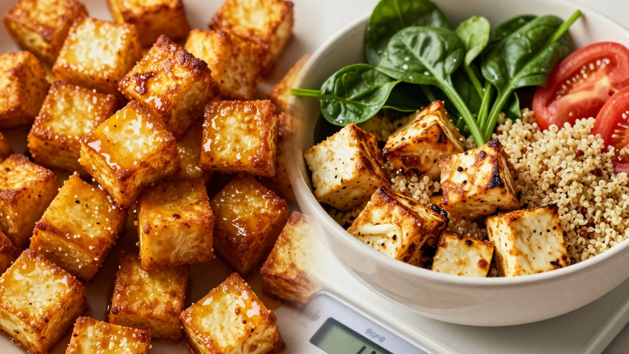 Comparison of fried paneer versus healthy grilled paneer salad